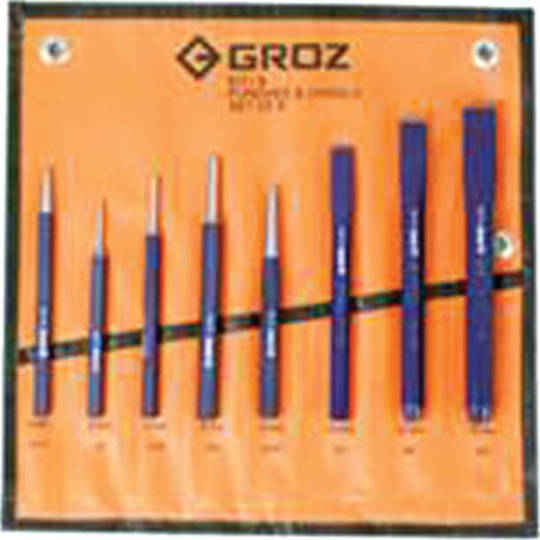 PUNCH & CHISEL SET 8pc GROZ
